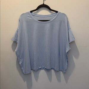 Lululemon oversized boxy cropped top in blue